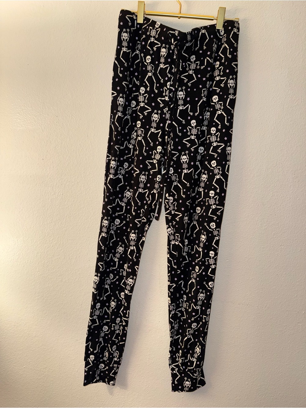 Caden Lane Black and White Glow-In-The-Dark Skeleton Print Leggings